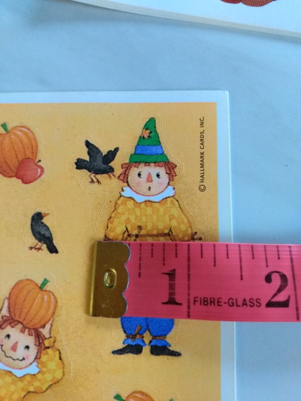 Vintage 90s Halloween Stickers Hallmark Patchwork Pumpkins and Scarecrows - Picture 12 of 16